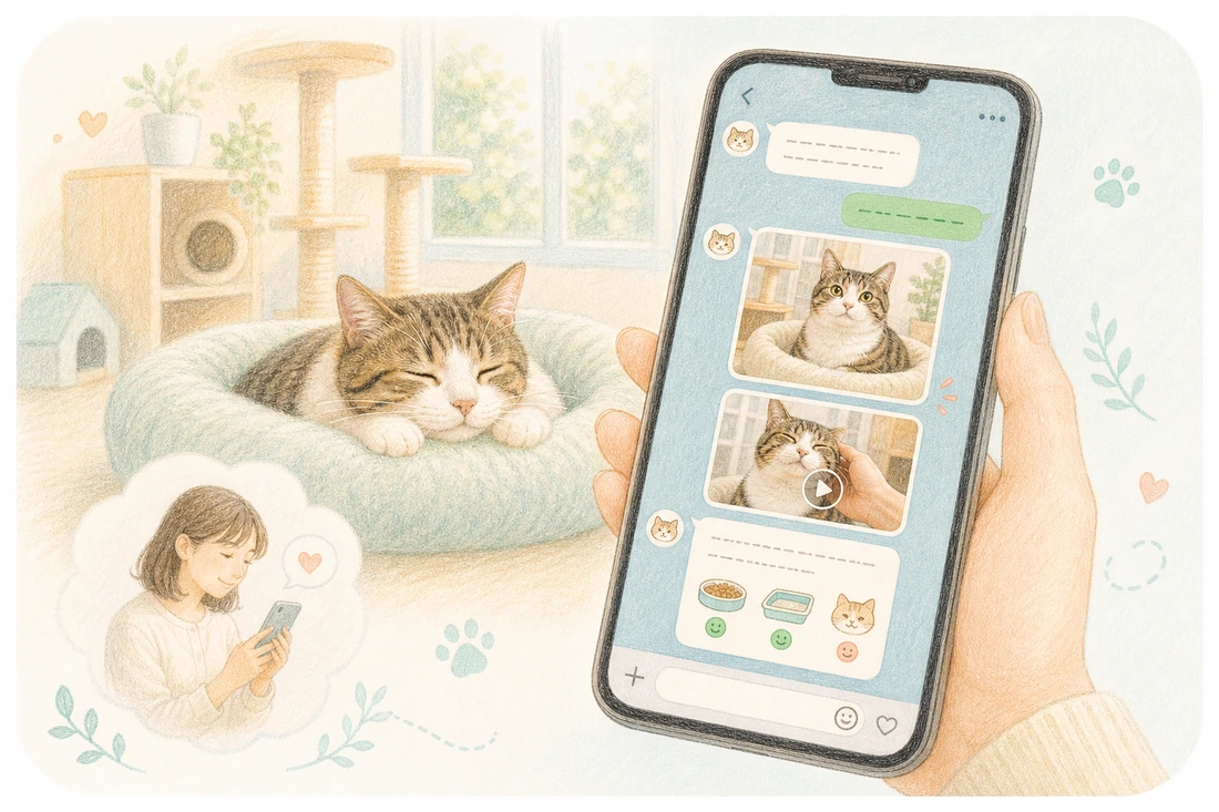 スマホに届く毎日のお預かり報告