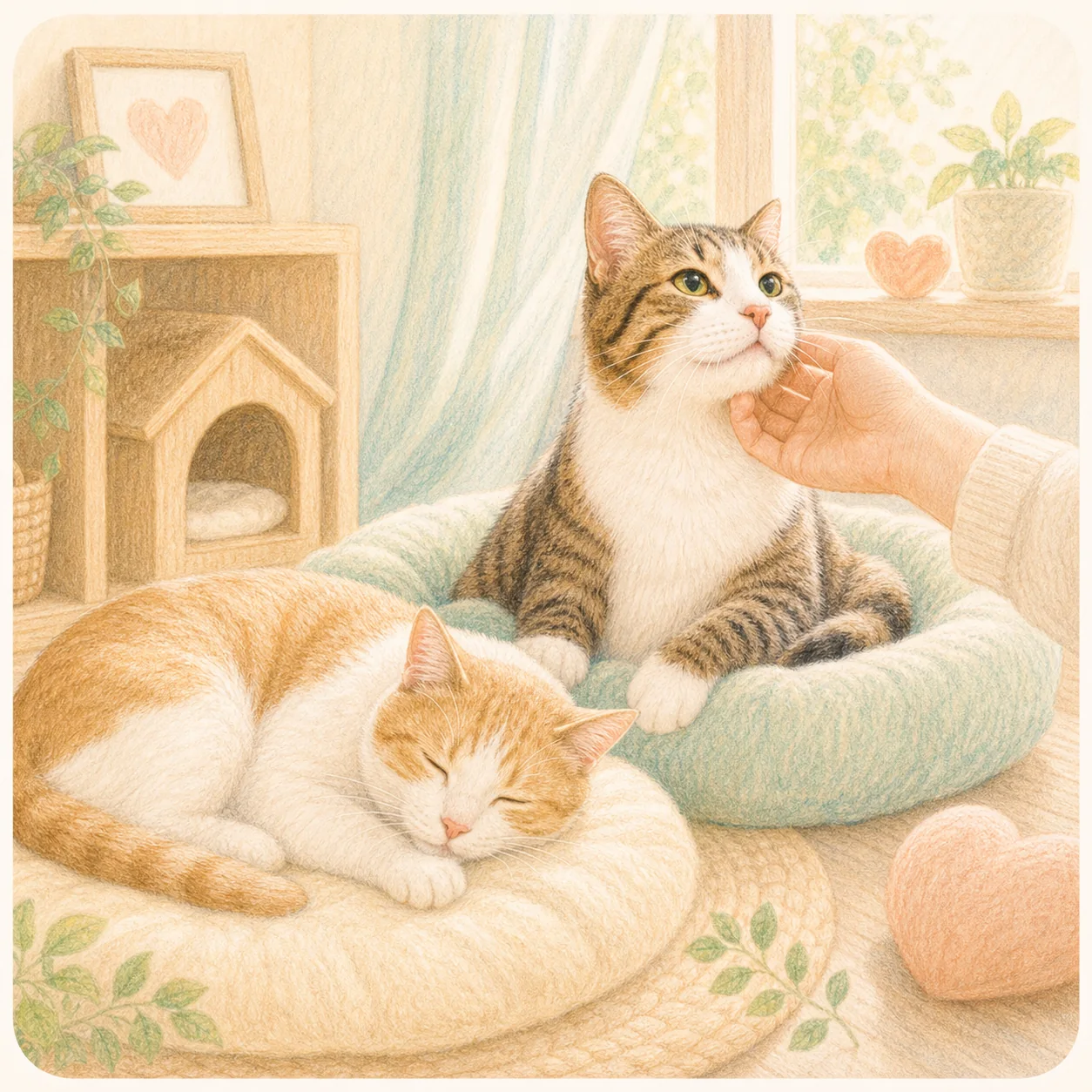 新しい家族と暮らす卒業猫